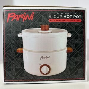 Parini 6-Cup Electric Hot Pot With Removable Steam Tray
